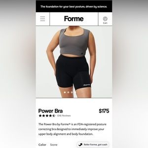 Forme Power Bra - XL in Stone